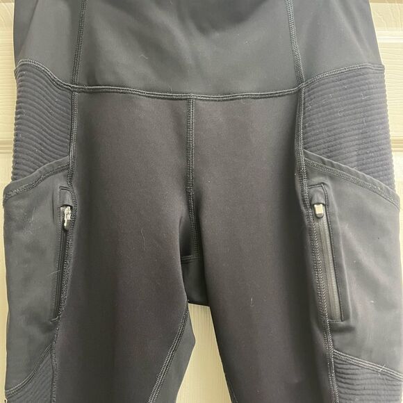 Athleta Black Sleet High Traverse Tight Leggings SZ S Activewear Workout - Picture 3 of 7